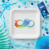 Infinity with Rainbow Jellyfish Pappteller (Party)