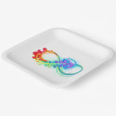 Infinity with Rainbow Jellyfish Pappteller (Gewinkelt)