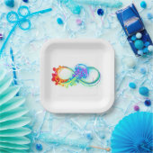 Infinity with Rainbow Jellyfish Pappteller (Party)