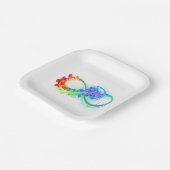 Infinity with Rainbow Jellyfish Pappteller (Gewinkelt)