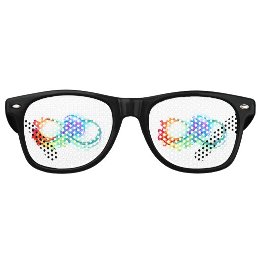 Infinity with Rainbow Jellyfish Partybrille (Vorderseite)