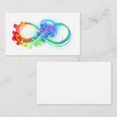 Infinity with Rainbow Jellyfish Platzkarte (Vorne/Hinten)
