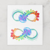 Infinity with Rainbow Jellyfish Platzkarte (Außenseite Aufgefaltet)