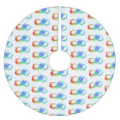 Infinity with Rainbow Jellyfish Polyester Weihnachtsbaumdecke (Vorderseite)