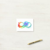 Infinity with Rainbow Jellyfish Post-it Klebezettel (Auf Schreibtisch)