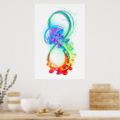 Infinity with Rainbow Jellyfish Poster (Küche)