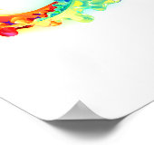 Infinity with Rainbow Jellyfish Poster (Ecke)