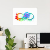 Infinity with Rainbow Jellyfish Poster (Heimbüro)