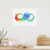 Infinity with Rainbow Jellyfish Poster (Küche)
