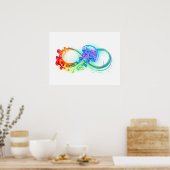 Infinity with Rainbow Jellyfish Poster (Küche)