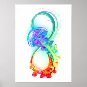Infinity with Rainbow Jellyfish Poster (Vorne)