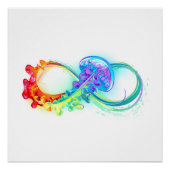 Infinity with Rainbow Jellyfish Poster (Vorderseite)