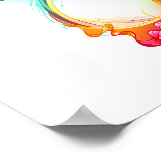 Infinity with Rainbow Jellyfish Poster (Ecke)