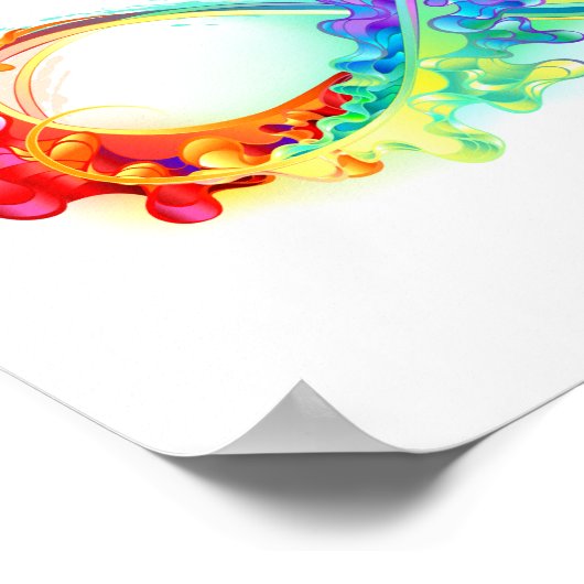 Infinity with Rainbow Jellyfish Poster (Ecke)