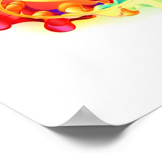 Infinity with Rainbow Jellyfish Poster (Ecke)