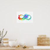 Infinity with Rainbow Jellyfish Poster (Küche)