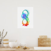Infinity with Rainbow Jellyfish Poster (Küche)
