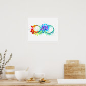 Infinity with Rainbow Jellyfish Poster (Küche)