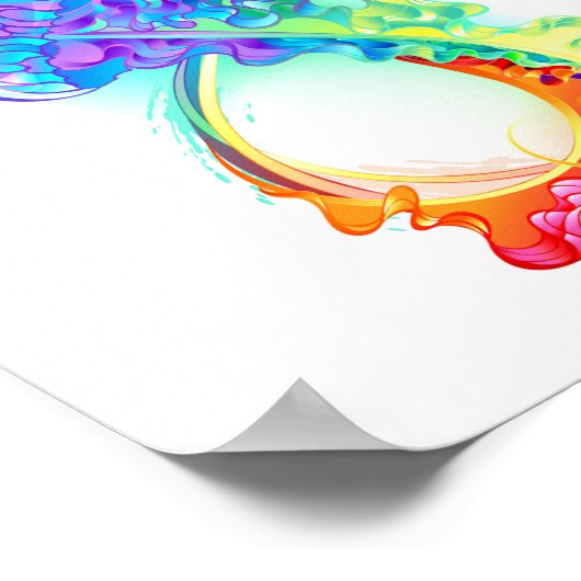 Infinity with Rainbow Jellyfish Poster (Ecke)