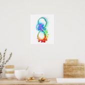 Infinity with Rainbow Jellyfish Poster (Küche)