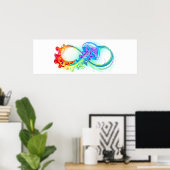 Infinity with Rainbow Jellyfish Poster (Heimbüro)