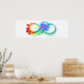 Infinity with Rainbow Jellyfish Poster (Küche)