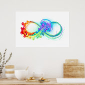 Infinity with Rainbow Jellyfish Poster (Küche)