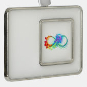 Infinity with Rainbow Jellyfish Rahmen-Ornament Silber (Rechts)