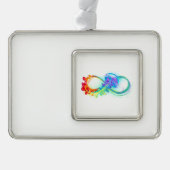 Infinity with Rainbow Jellyfish Rahmen-Ornament Silber (Vorderseite)