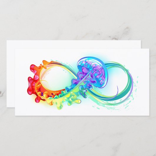 Infinity with Rainbow Jellyfish Save The Date (Vorne/Hinten)