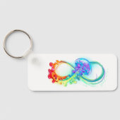 Infinity with Rainbow Jellyfish Schlüsselanhänger (Rückseite)