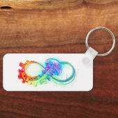 Infinity with Rainbow Jellyfish Schlüsselanhänger (Vorderseite)