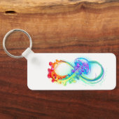 Infinity with Rainbow Jellyfish Schlüsselanhänger (Rückseite)