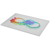 Infinity with Rainbow Jellyfish Schneidebrett (Ecke)