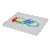 Infinity with Rainbow Jellyfish Schneidebrett (Ecke)