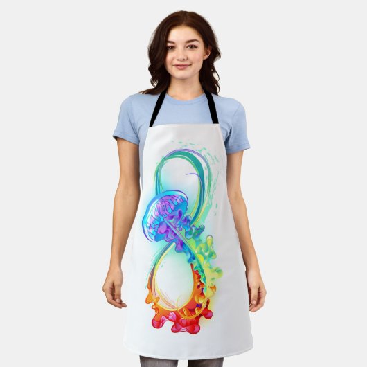 Infinity with Rainbow Jellyfish Schürze (Getragen)