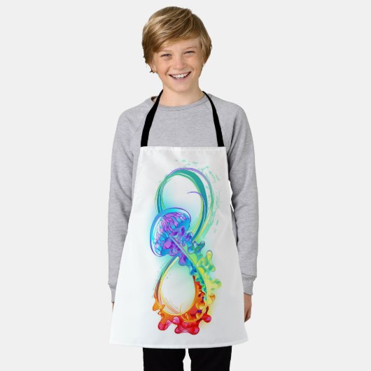 Infinity with Rainbow Jellyfish Schürze (Getragen)