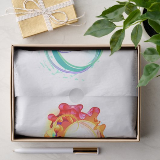 Infinity with Rainbow Jellyfish Seidenpapier (Geschenk)