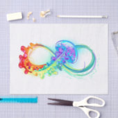 Infinity with Rainbow Jellyfish Seidenpapier (Handwerk)