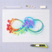 Infinity with Rainbow Jellyfish Seidenpapier (Handwerk)
