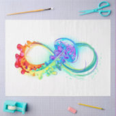 Infinity with Rainbow Jellyfish Seidenpapier (Basteln)