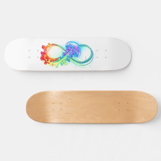 Infinity with Rainbow Jellyfish Skateboard (Horizontal)