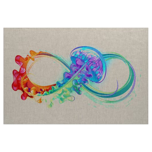 Infinity with Rainbow Jellyfish Stoff (Yard (91,4 cm))