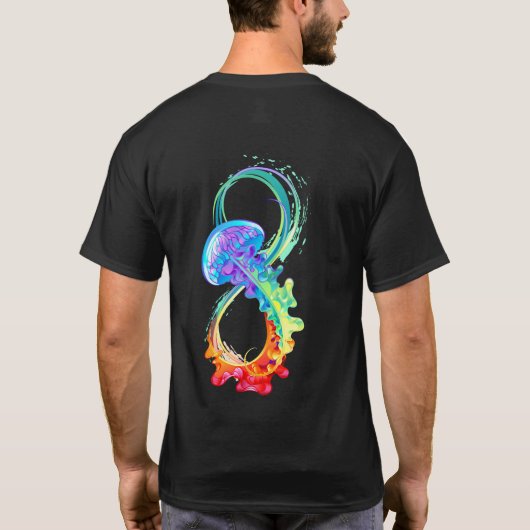 Infinity with Rainbow Jellyfish T-Shirt (Rückseite)