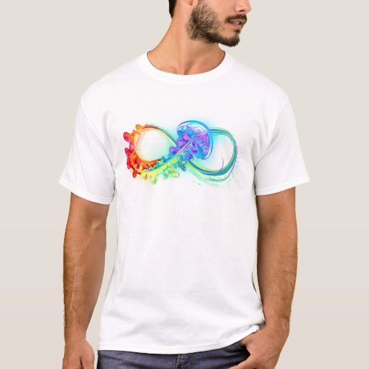 Infinity with Rainbow Jellyfish T-Shirt (Vorderseite)