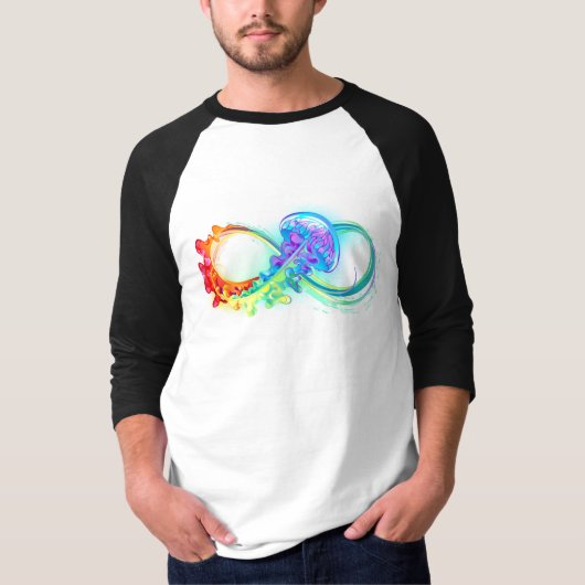 Infinity with Rainbow Jellyfish T-Shirt (Vorderseite)