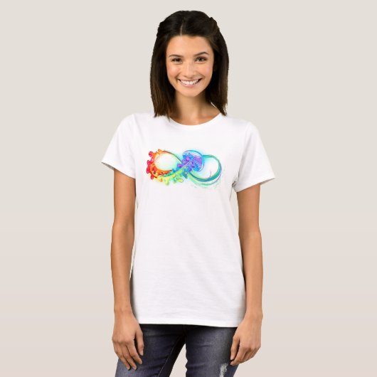 Infinity with Rainbow Jellyfish T-Shirt (Vorne ganz)