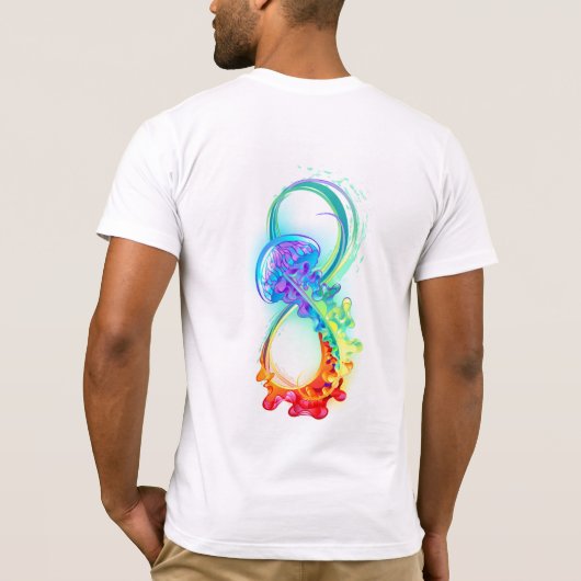 Infinity with Rainbow Jellyfish T-Shirt (Rückseite)