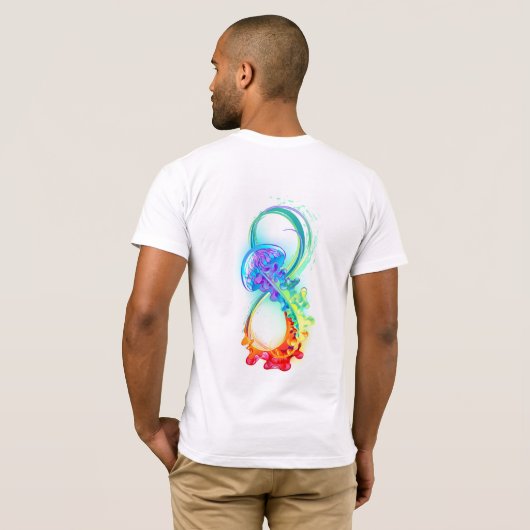 Infinity with Rainbow Jellyfish T-Shirt (Schwarz voll)