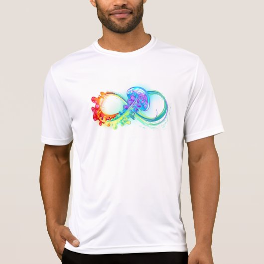 Infinity with Rainbow Jellyfish T-Shirt (Vorderseite)
